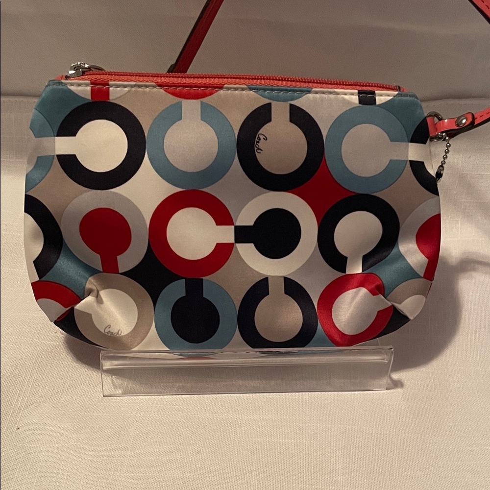 Coach Multicolor Scarf Patterned Clutch - image 6